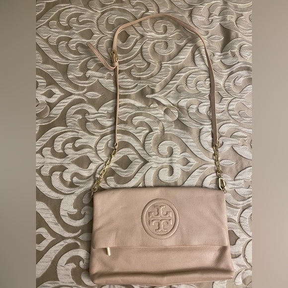 Tory Burch 'Bombe' Foldover Clutch - Light Oak - Picture 3 of 6